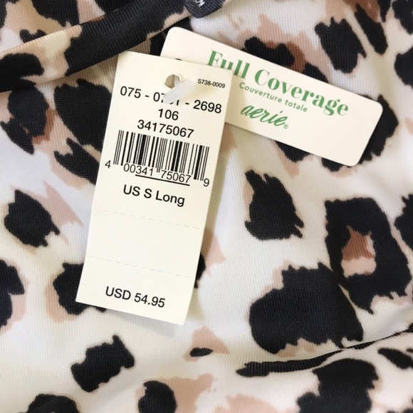 NWT Aerie Leopard Wrap One Piece Swimsuit - Picture 9 of 16